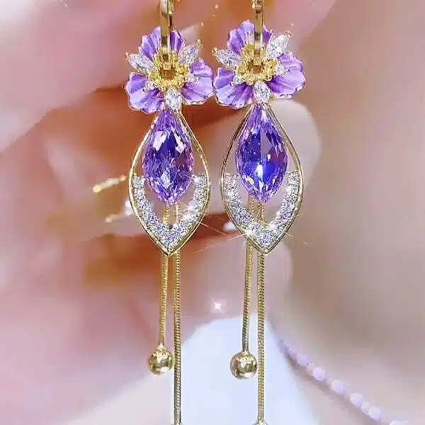 3 in 1 Flower Earrings - Image 3